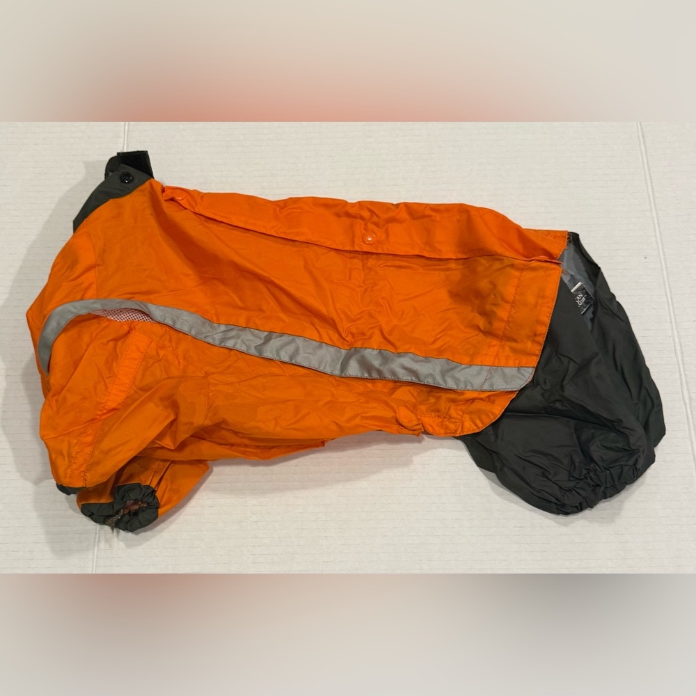 American Kennel Club Dog Rain Jacket Orange Reflective AKC Pet Coat - Picture 3 of 7